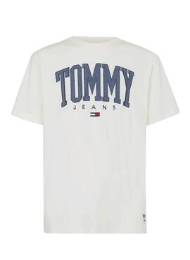 T-Shirt Tommy Jeans Collegiate Weiss für Herren