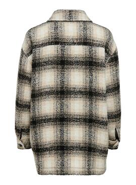 Jacke Only Allison Kariert Beige für Damen