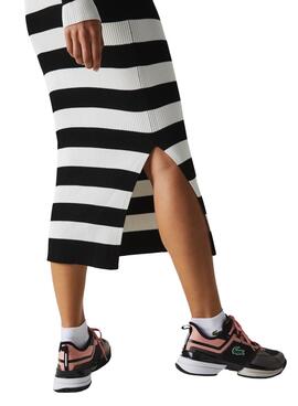 Kleid Lacoste Live Weiss Schwarz für Damen