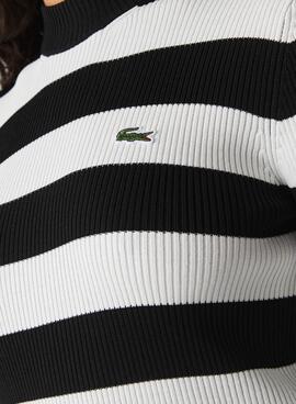 Kleid Lacoste Live Weiss Schwarz für Damen