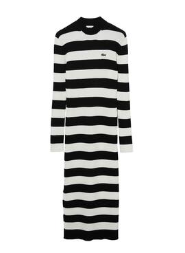 Kleid Lacoste Live Weiss Schwarz für Damen