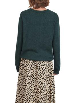 Pullover Vila Viril O-Neck Knit Top Grün für Damen
