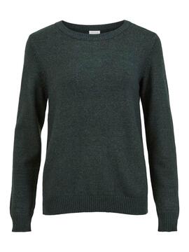 Pullover Vila Viril O-Neck Knit Top Grün für Damen