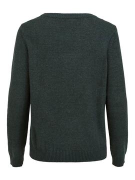 Pullover Vila Viril O-Neck Knit Top Grün für Damen