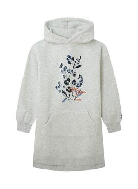 Kleid Sweatshirt Pepe Jeans Fiona Grau für Mädchen