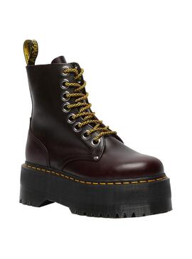 Stiefelettes Dr. Martens Plataforma Jadon Max Granatrot