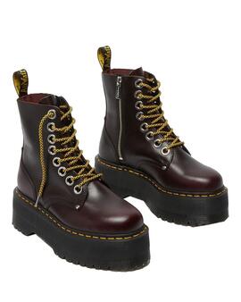 Stiefelettes Dr. Martens Plataforma Jadon Max Granatrot