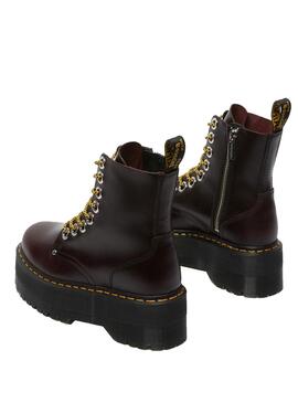 Stiefelettes Dr. Martens Plataforma Jadon Max Granatrot