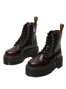 Stiefelettes Dr. Martens Plataforma Jadon Max Granatrot