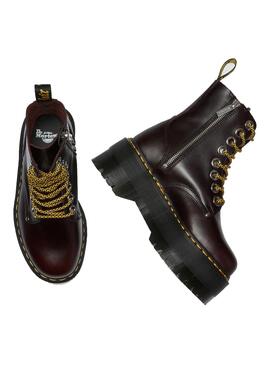 Stiefelettes Dr. Martens Plataforma Jadon Max Granatrot