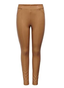 Leggings Only Jessie Kunstleder Braun für Damen