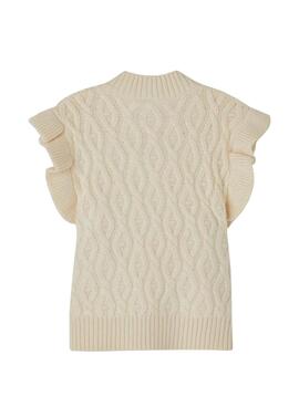 Weste Name It Ramat Knit Beige für Mädchen