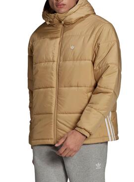 Jacke Adidas Pad Hooded Puff Beige für Herren