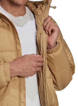 Jacke Adidas Pad Hooded Puff Beige für Herren