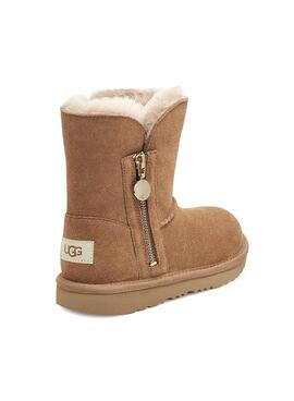 Stiefelettes UGG Bailey Zip Short Marron für Mädchen