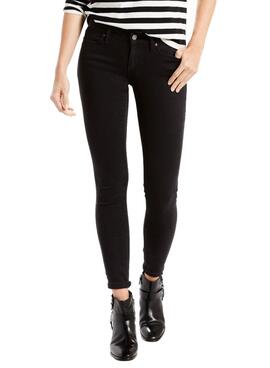 Hose Levis 711 Skinny Soft Schwarz für Damen