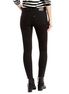 Hose Levis 711 Skinny Soft Schwarz für Damen