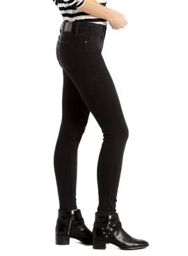 Hose Levis 711 Skinny Soft Schwarz für Damen