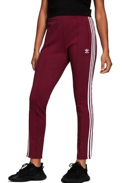 Hose Adidas Sst Primeblue Granatrot für Damen