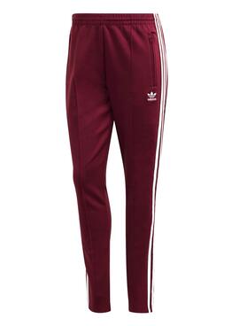 Hose Adidas Sst Primeblue Granatrot für Damen