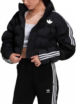 Jacke Adidas Corta Puffer Schwarz für Damen