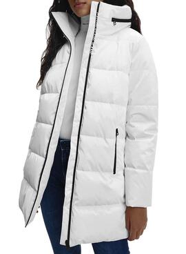 Jacke Calvin Klein High Collar Weiss Damen