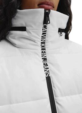 Jacke Calvin Klein High Collar Weiss Damen