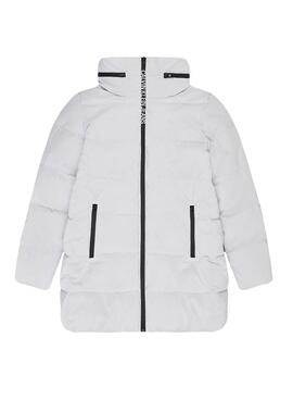Jacke Calvin Klein High Collar Weiss Damen