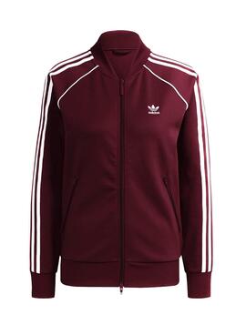 Jacke Adidas Sst Primeblue Granatrot für Damen