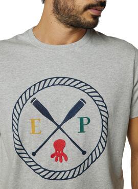 T-Shirt El Pulpo Classic Ruder Update Grau Herren