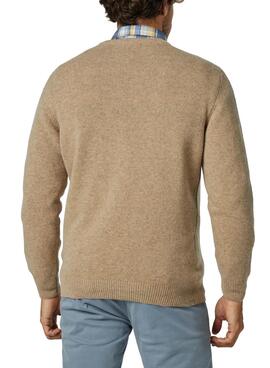 Pullover El Pulpo Lambswool Beige V-Ausschnitt Herren