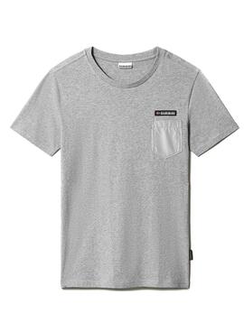 T-Shirt Napapijri Samix Grau für Herren