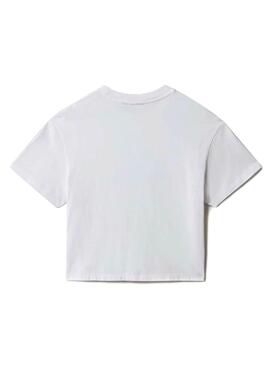 T-Shirt Napapijri S-Box W Cropped Weiss Damen