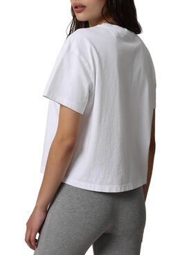 T-Shirt Napapijri S-Box W Cropped Weiss Damen