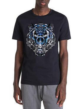 T-Shirt Antony Morato Tigre Marineblau für Herren