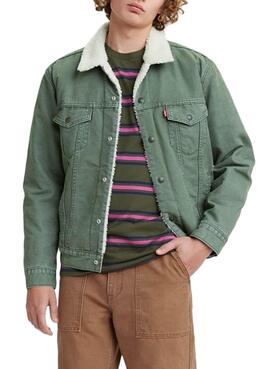 Jacke Levis Sherpa Grün für Herren