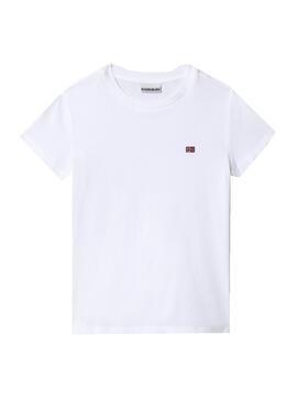 T-Shirt Napapijri Salis Basic Weiss für Junge