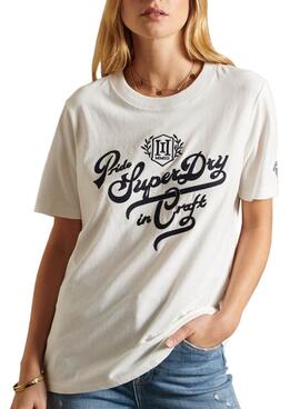 T-Shirt Superdry Pride In Craft Beige für Damen