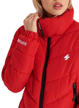 Jacke Superdry Sports Puffer Rot Für Damen