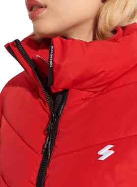 Jacke Superdry Sports Puffer Rot Für Damen