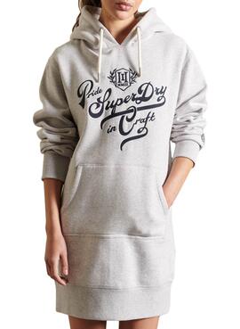 Kleid Superdry Pride In Craft Grau Für Damen