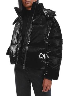 Jacke Calvin Klein Jeans Oversized Schwarz Damen