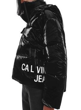 Jacke Calvin Klein Jeans Oversized Schwarz Damen