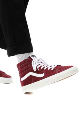 Sneaker Vans Sk8-Hi De Wildleder Granatrot für Damen