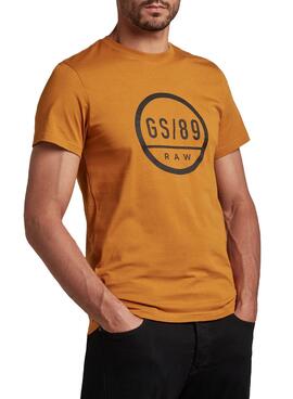 T-Shirt G-Star Graphic Mostaza für Herren