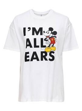T-Shirt Only Disney Life Übergröße Mickey Weiss
