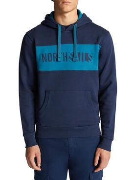 Sweatshirt North Sails Organisch Fleece Blau Herren