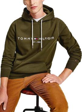 Sweatshirt Tommy Hilfiger Logo Hoody Grün Herren