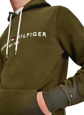 Sweatshirt Tommy Hilfiger Logo Hoody Grün Herren