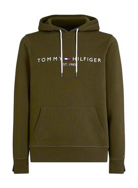 Sweatshirt Tommy Hilfiger Logo Hoody Grün Herren